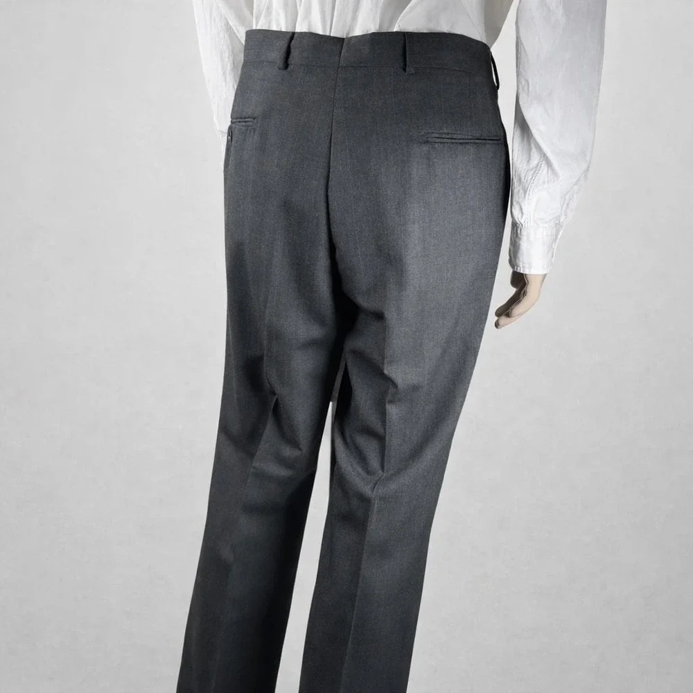 Polo University Club Ralph‎ Lauren Mens Wool Pinstripe Suit Charcoal Grey USA